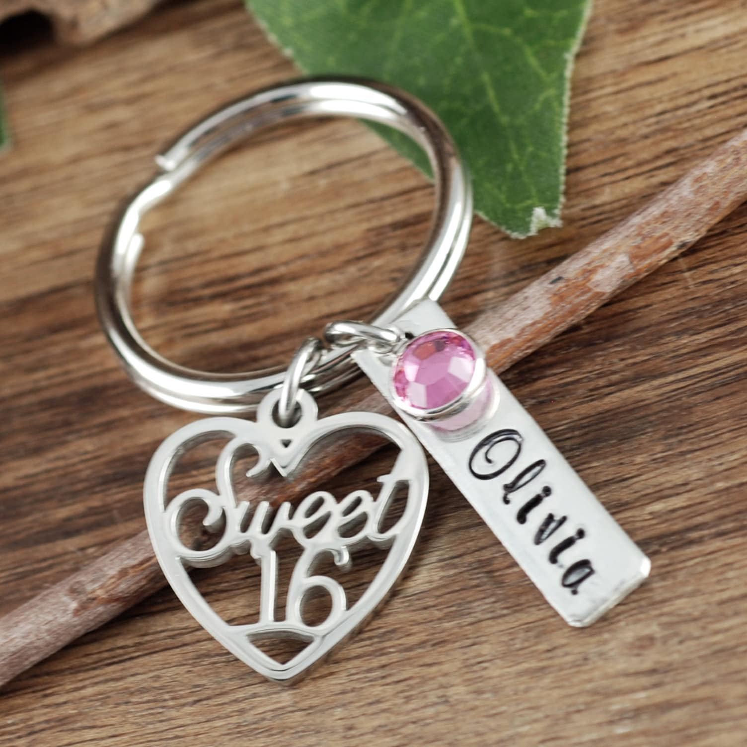 Sweet Sixteen Gift Ideas For Girls
 Personalized Sweet 16 Keychain Sweet Sixteen Jewelry