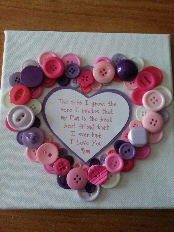 Valentine Day Gift Ideas For Mom
 Button heart beautiful wording
