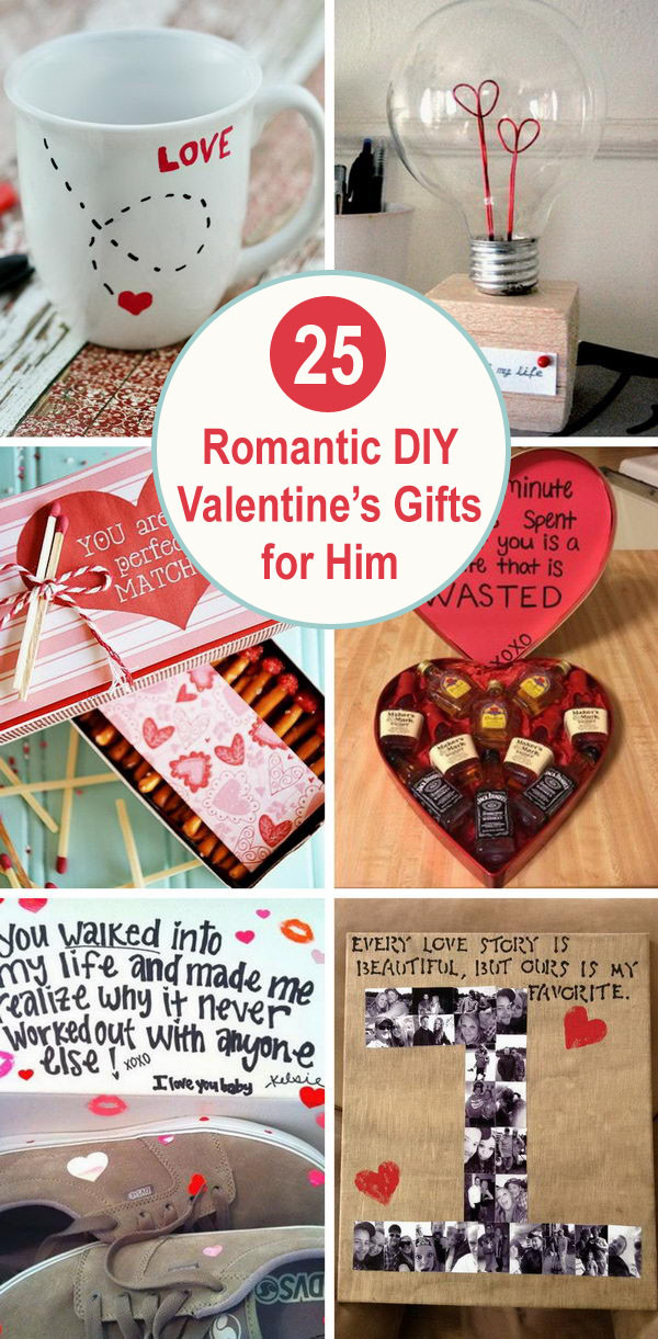 Valentine For Him Gift Ideas
 25 Romantic DIY Valentine s Gifts for Him 2017