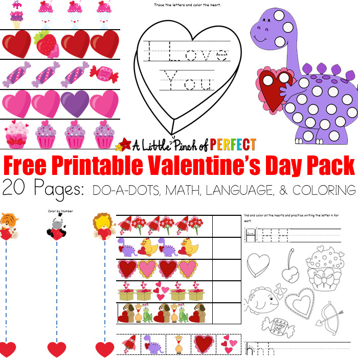 Valentines Day Activities
 Free Valentine s Day Printable Activity Pack 20 PAGES
