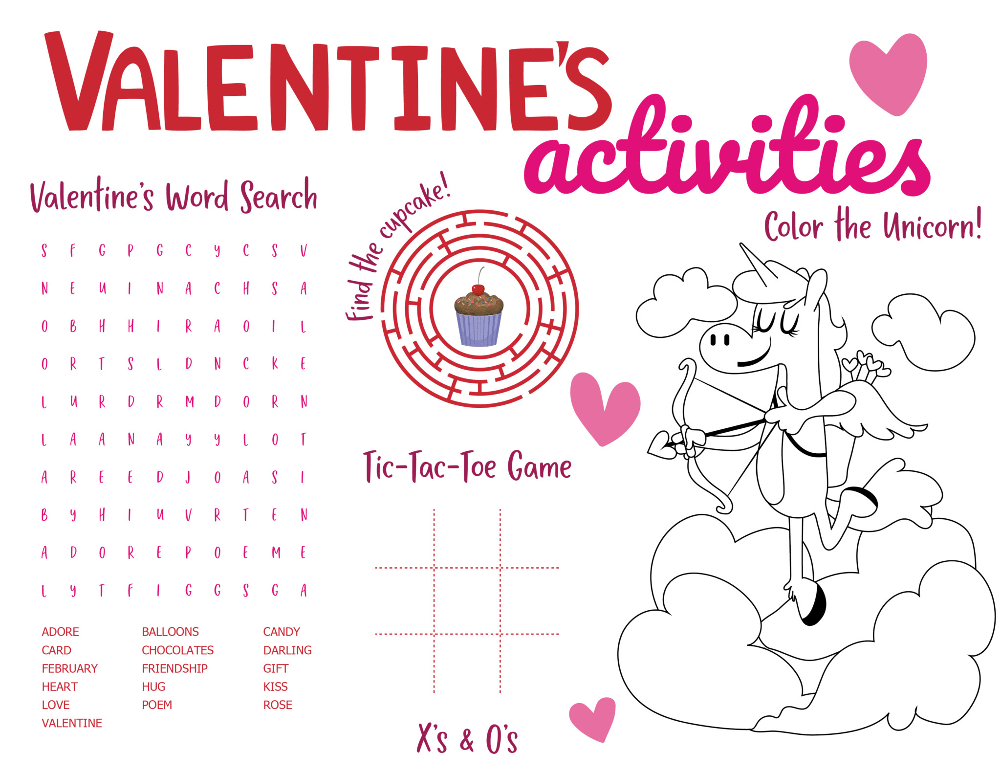 Valentines Day Activities
 Valentines Day Worksheet Printables To Use FREE Printables
