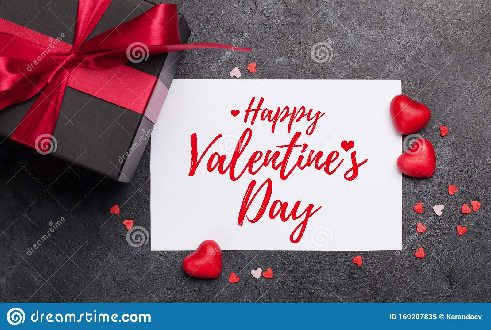 Valentines Day Gift Package
 Valentines Day Card With Gift Box Stock Image Image of