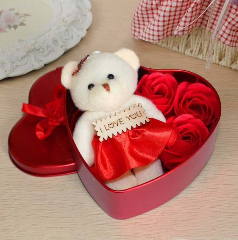 Valentines Day Online Gifts
 Valentine s Day Gift Heart Shape Box with Teddy and Roses